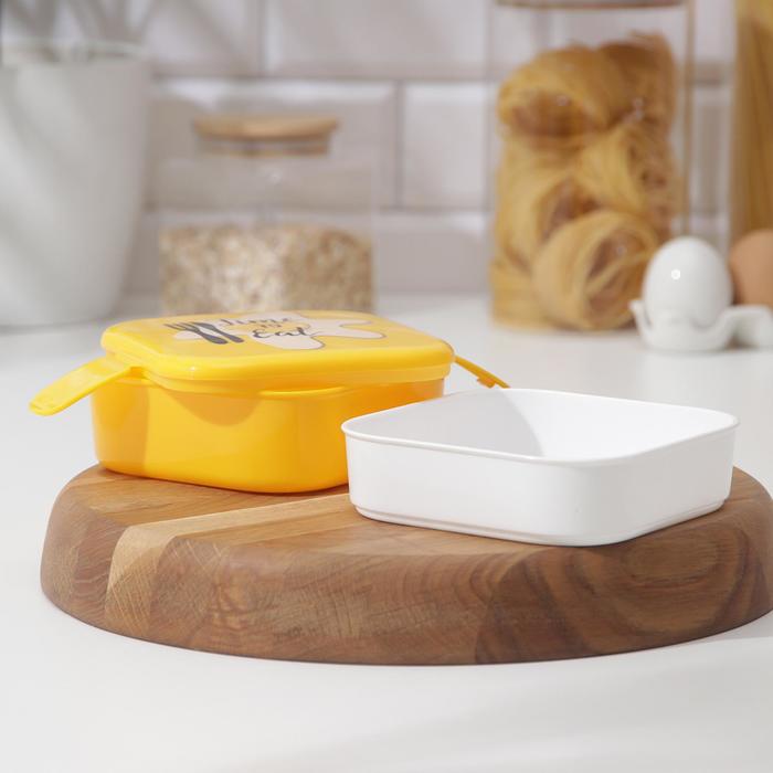 Контейнер для обеда "Яичница", 2 отделения 400 мл