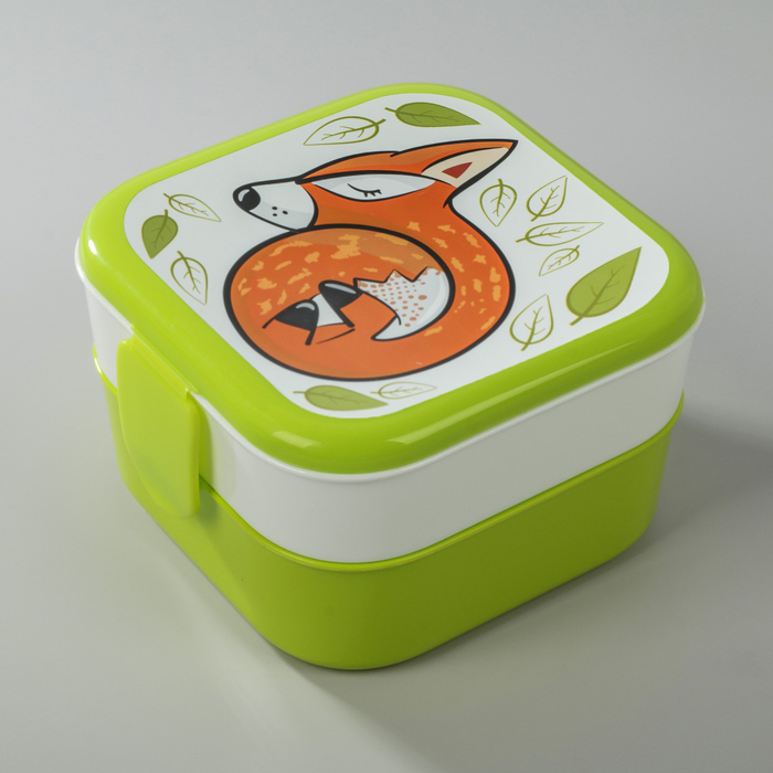 Контейнер для обеда "Лис", 2 отделения 400 мл