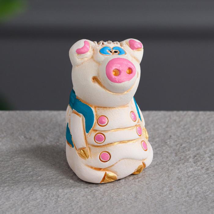 Статуэтка "Свинка с рюкзаком"