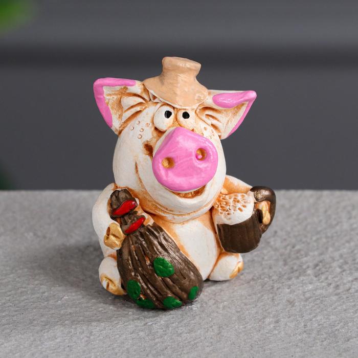 Статуэтка "Свинка банщик"
