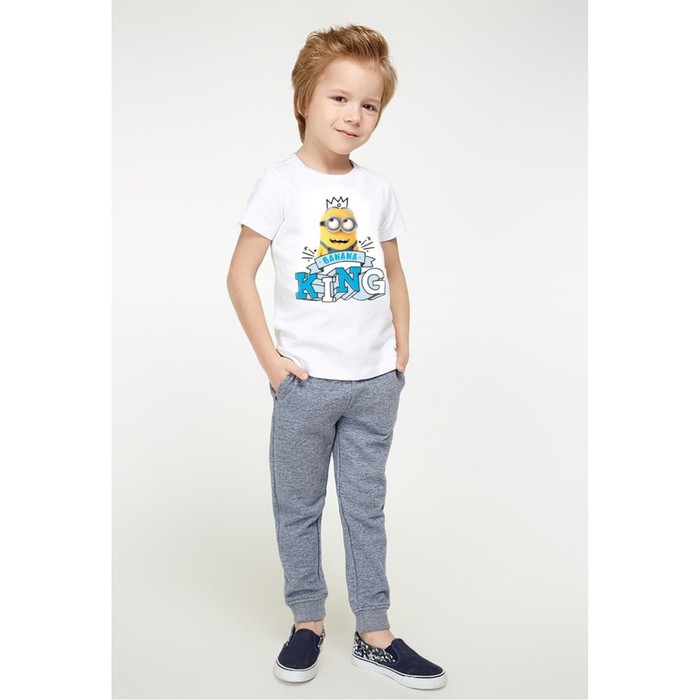 Футболка "Миньон" король, Гадкий Я, р-р 30 (98-104см) 3-4г., 100% хлопок