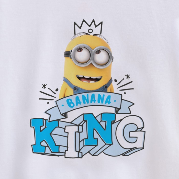 Футболка "Миньон" король, Гадкий Я, р-р 30 (98-104см) 3-4г., 100% хлопок