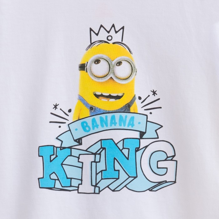 Футболка "Миньон" король, Гадкий Я, р-р 32 (110-116см) 5-6л., 100% хлопок