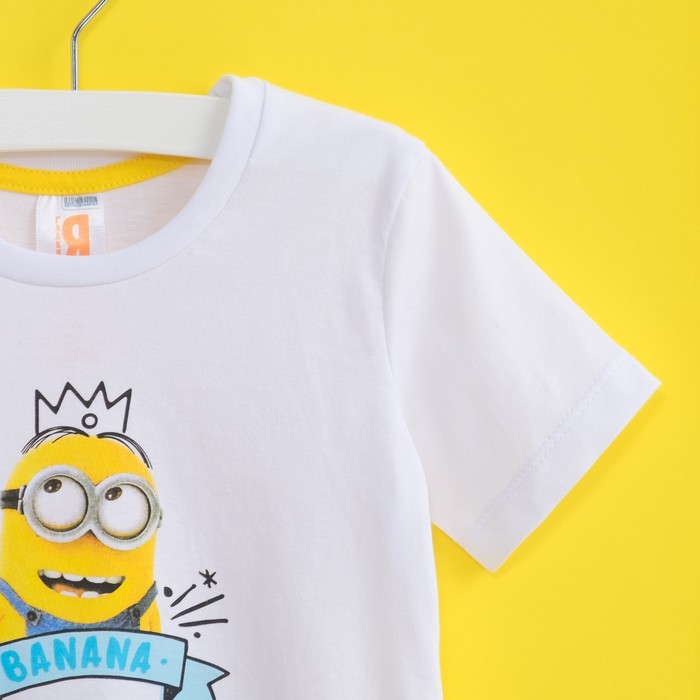 Футболка "Миньон" король, Гадкий Я, р-р 32 (110-116см) 5-6л., 100% хлопок