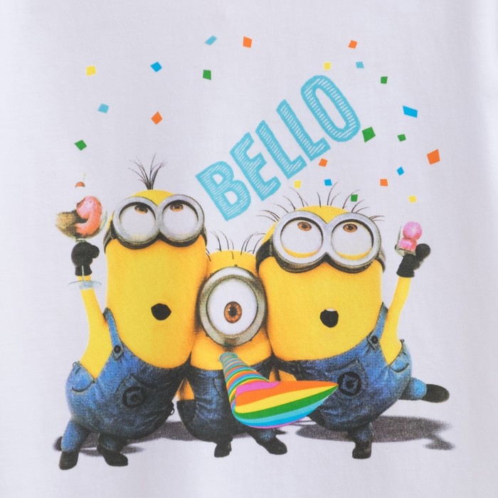 Футболка "Миньоны на вечеринке", Гадкий Я, р-р 30 (98-104см) 3-4г., 100% хлопок