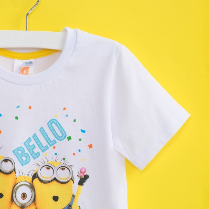 Футболка "Миньоны" на вечеринке, Гадкий Я, р-р 32 (110-116см) 5-6л., 100% хлопок