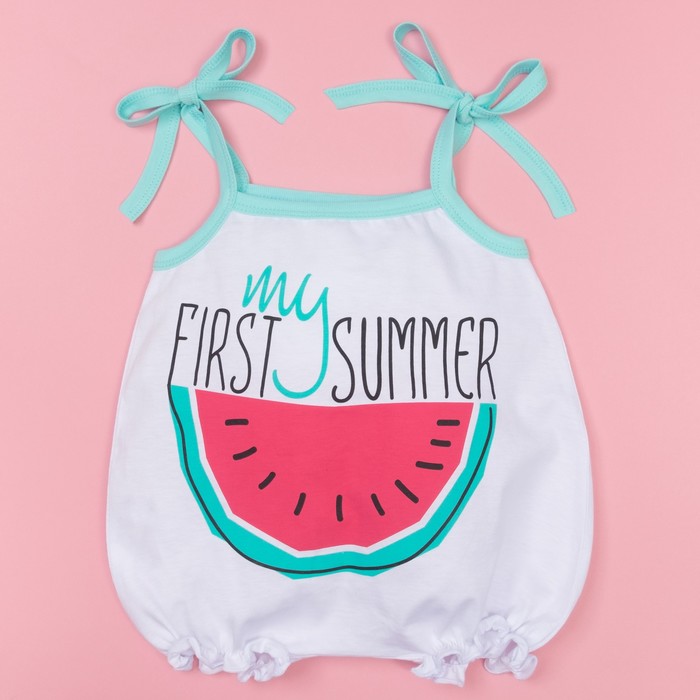 Боди без рукава (на завязках) Крошка Я "Фрукты", рост 68-74см (6-9мес)