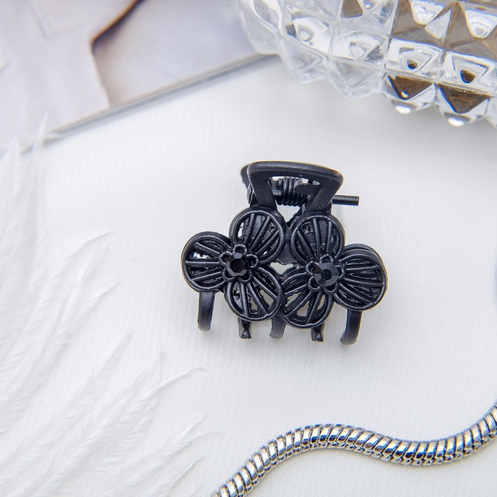 Краб для волос "Ночка" 2,7 см цветы