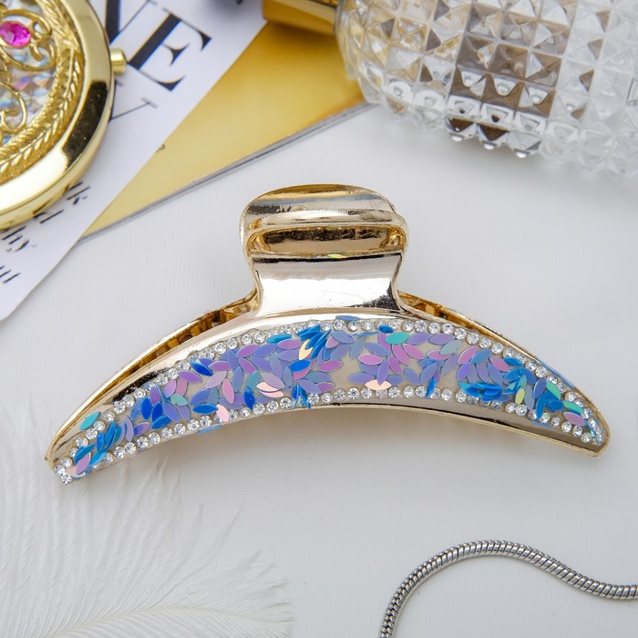 Краб для волос "Пайетки" 10,5 см дуга