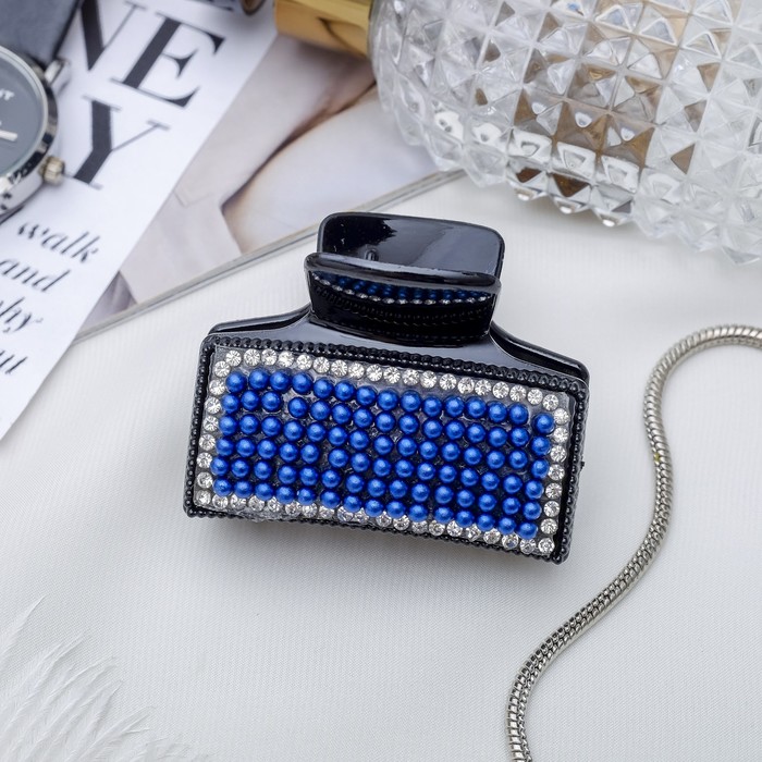 Краб для волос "Скарлетт" 5,3 см синий