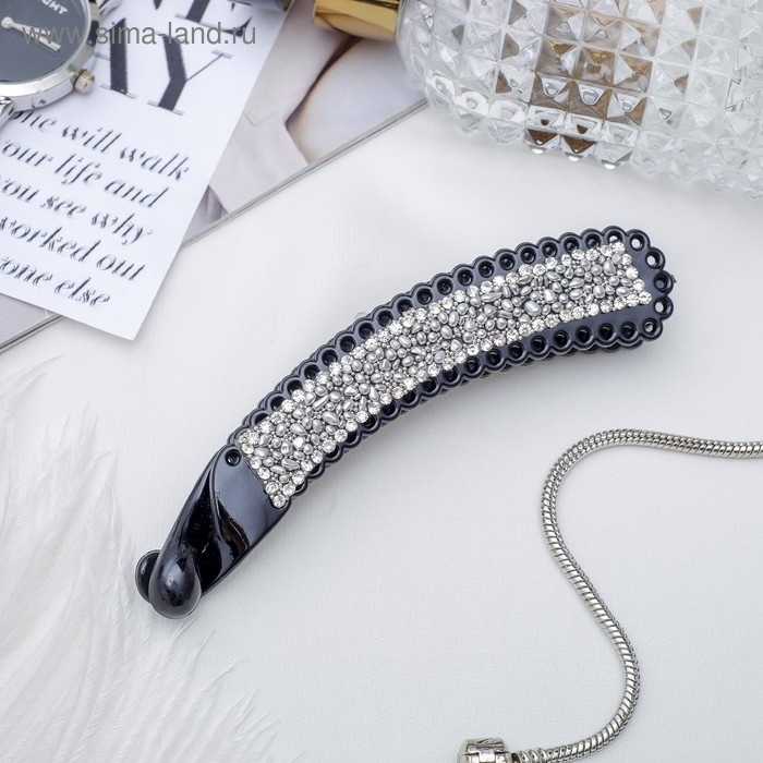 

Банан для волос "Россыпь" 11 см, чёрный