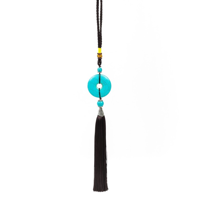 Подвес-амулет китайский голубой камень, в автомобиль