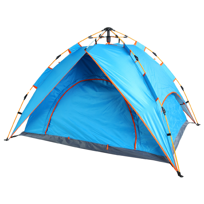 Палатка-автомат 2-х местная 200х150х110 см, двухслойная, цвет синий