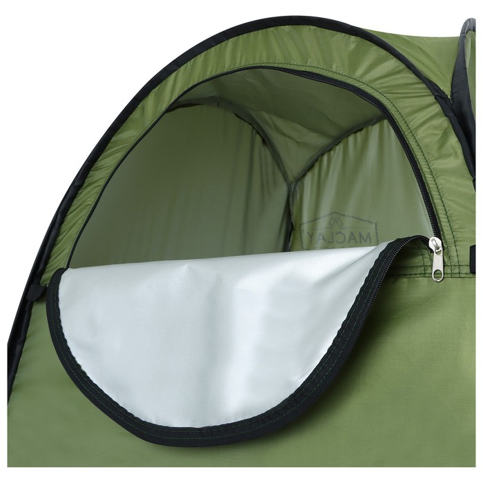 Палатка туристическая, самораскрывающаяся, для душа, 120 х 120 х 195 см, цвет зелёный