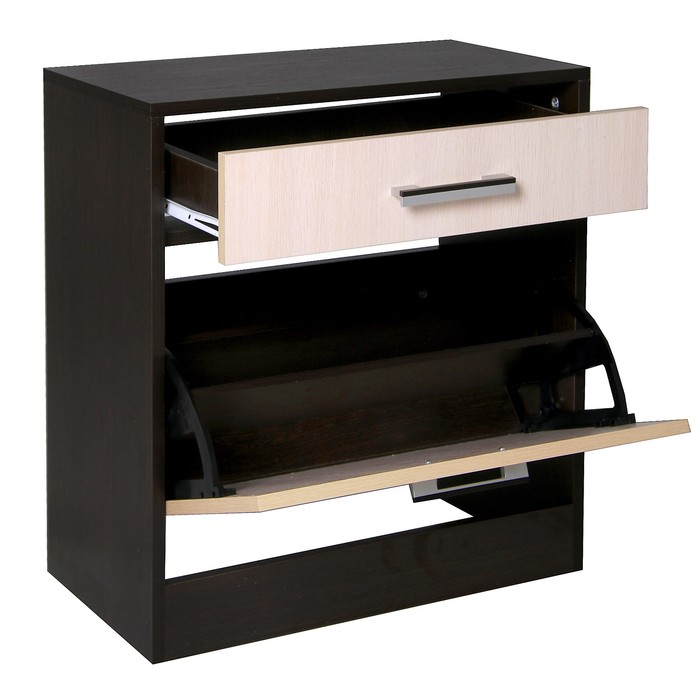 Обувница Вета 60, 590х320х650, Дуб венге/Дуб молочный