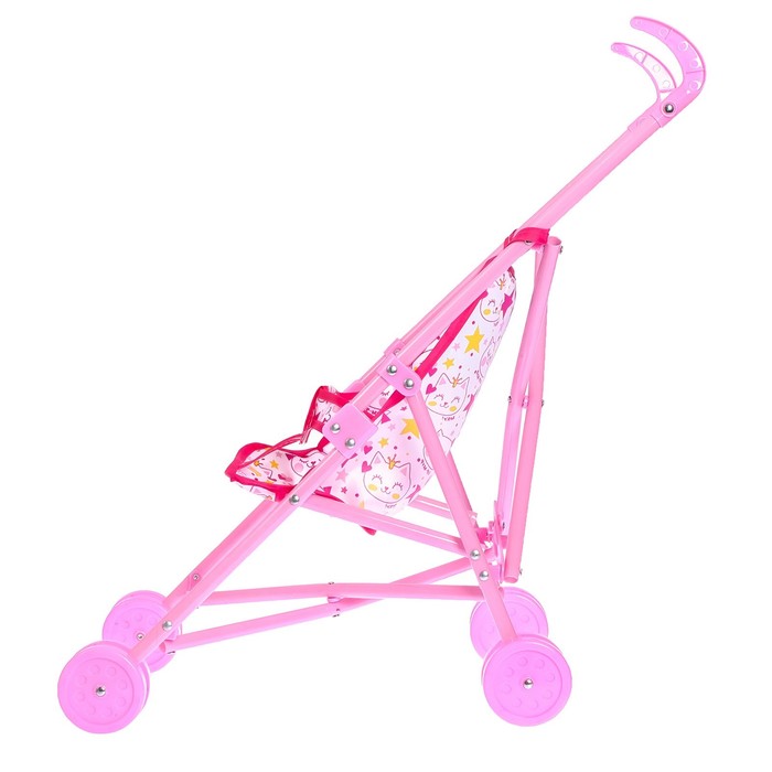 Коляска-трость для кукол «Кошечка», пластиковый каркас