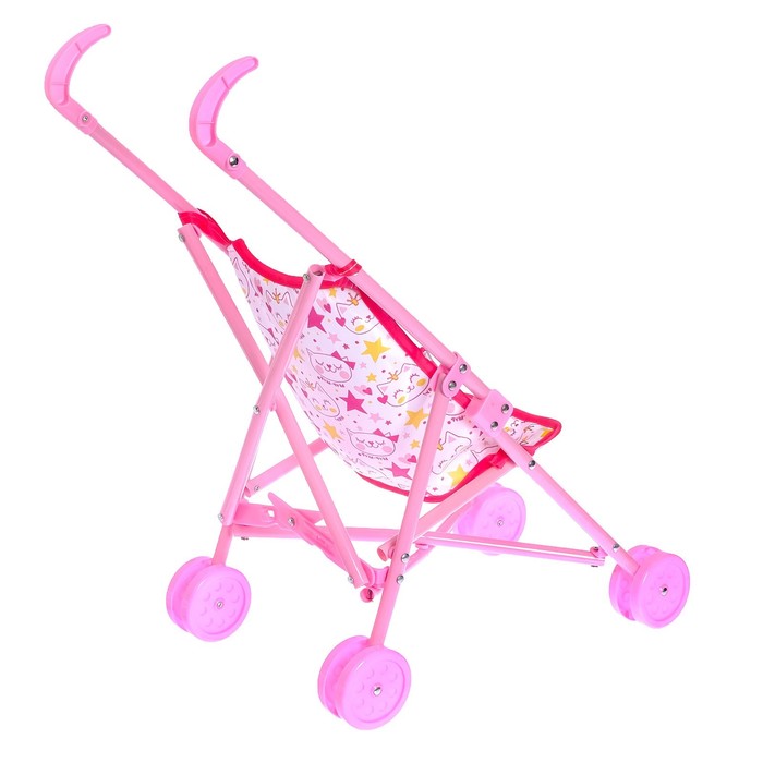 Коляска-трость для кукол «Кошечка», пластиковый каркас