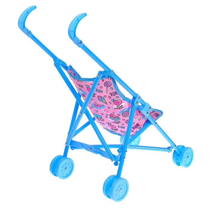 Коляска-трость для кукол «Сладкоежка», пластиковый каркас