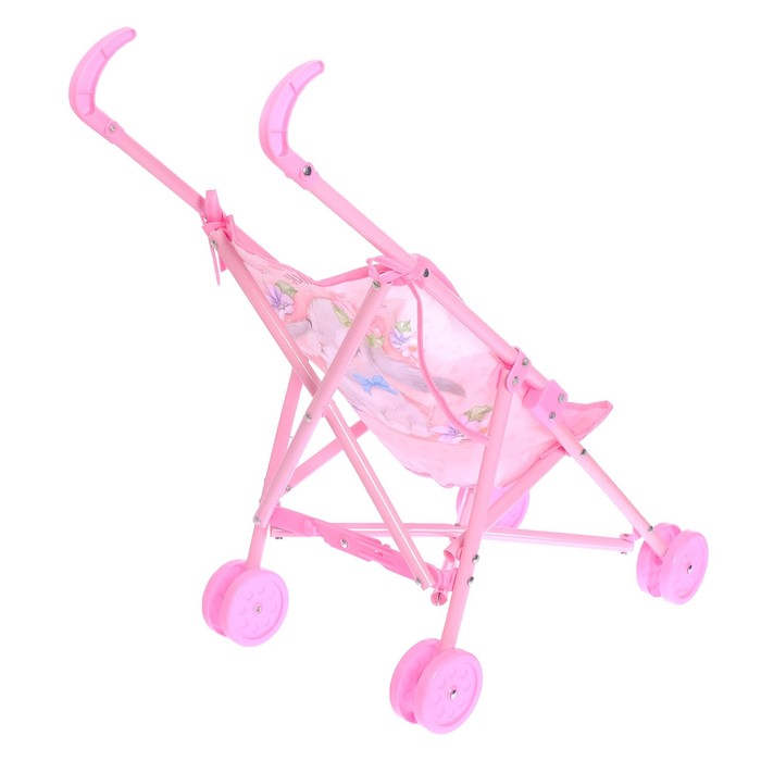 Коляска-трость для кукол «Зайка», пластиковый каркас