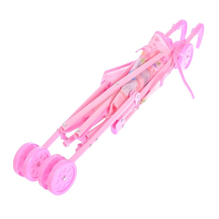 Коляска-трость для кукол «Зайка», пластиковый каркас