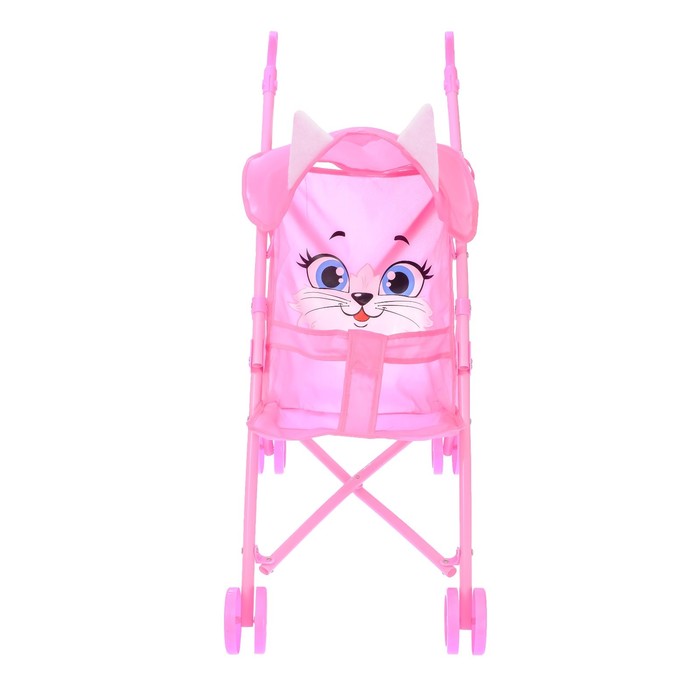 Коляска-трость «Киска» с ушками, пластиковый каркас