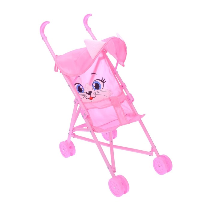 Коляска-трость «Киска» с ушками, пластиковый каркас