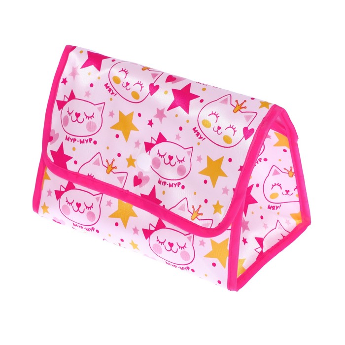 Коляска универсальная для кукол «Кошечка» с сумкой, металлический каркас