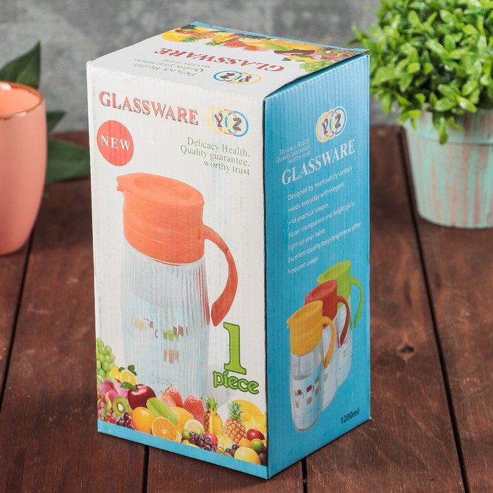 Кувшин 1 л "Горизонт", цвета МИКС