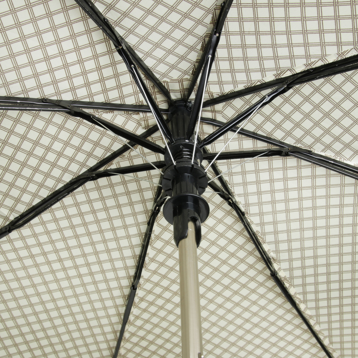 Зонт полуавтоматический "Сетка", R=50см, цвет молочный