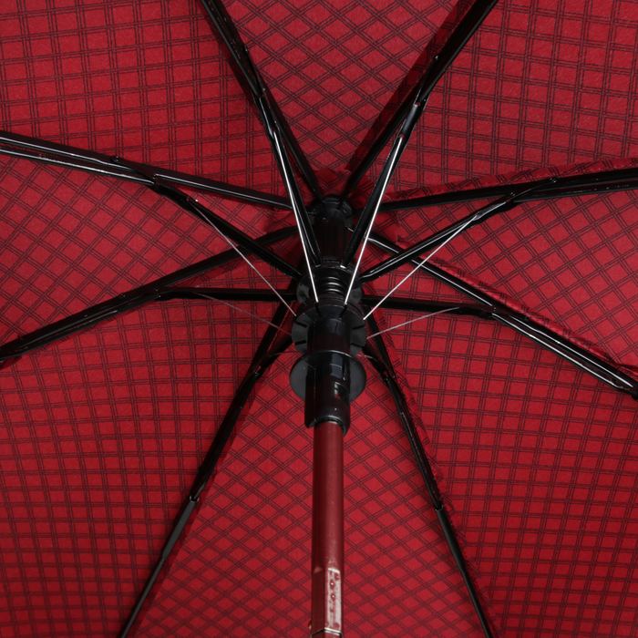 Зонт полуавтоматический "Сетка", R=50см, цвет бордовый