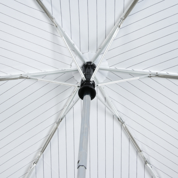 Зонт автоматический "Полоска", R=50см, цвет белый