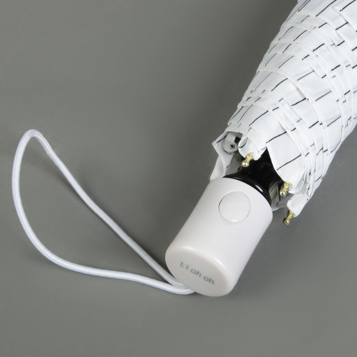 Зонт автоматический "Полоска", R=50см, цвет белый