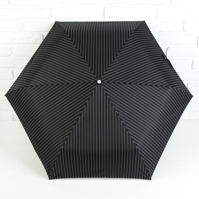 Зонт автоматический "Полоска", R=50см, цвет чёрный