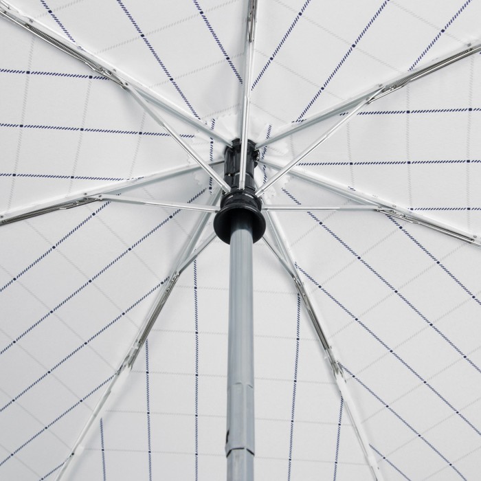 Зонт автоматический "Клетка", R=50см, цвет белый