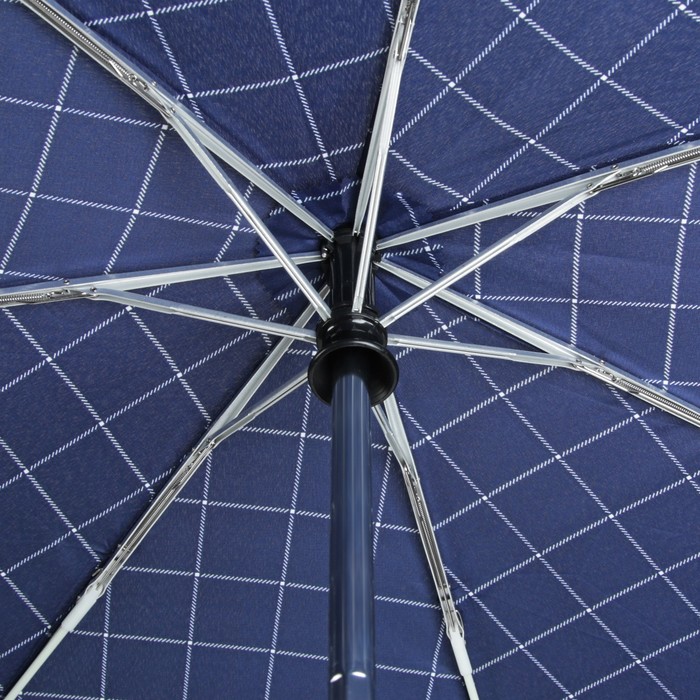 Зонт автоматический "Клетка", R=50см, цвет синий