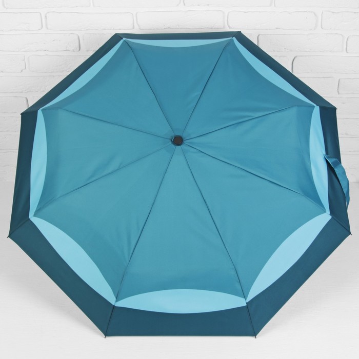 Зонт автоматический "Волны", R=50см, цвет голубой/синий