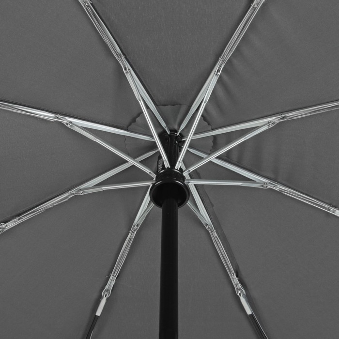 Зонт автоматический "Волны", R=50см, цвет чёрный/серый