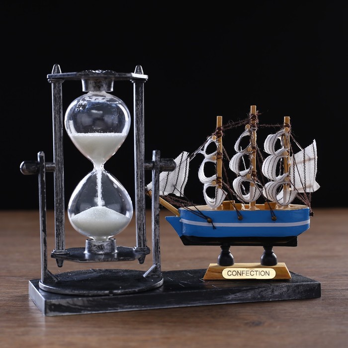 Песочные часы Фрегат, сувенирные, 15.5 х 6.5 х 12.5 см, микс