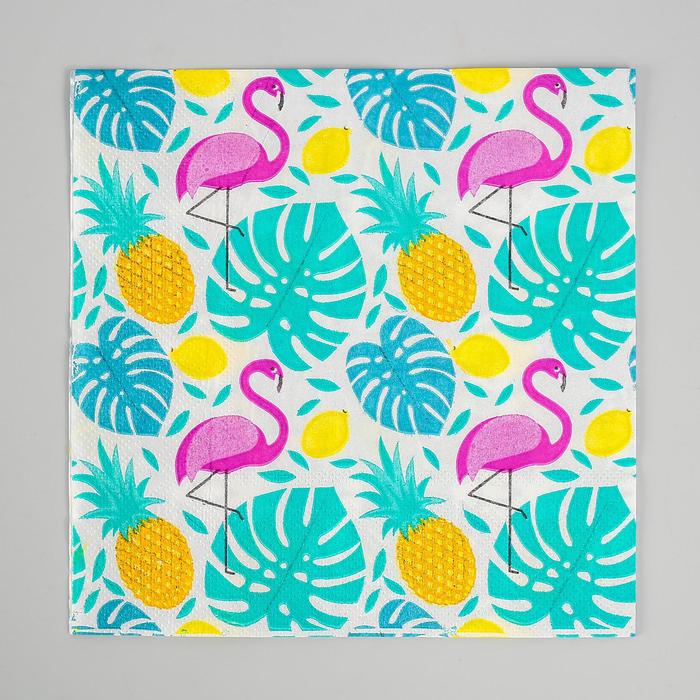 Салфетки бумажные "Фламинго" (набор 20 шт) 33*33 см