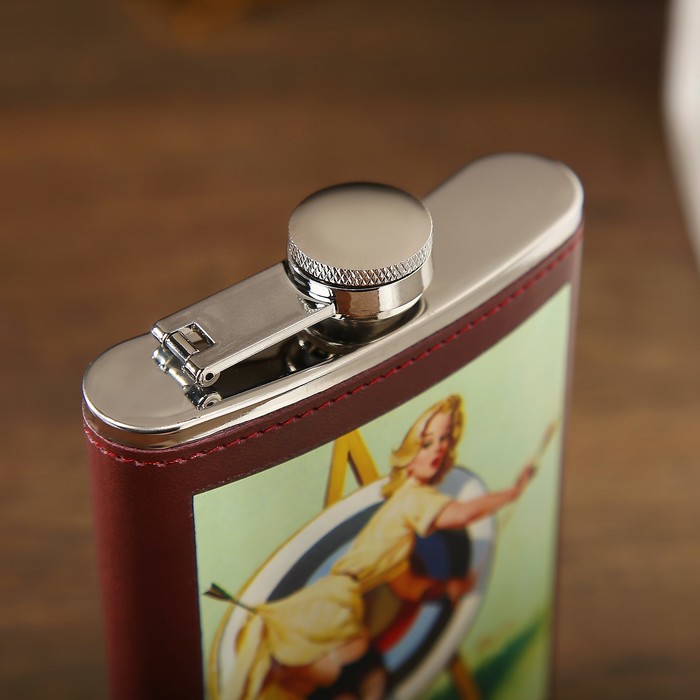 Фляжка 270 мл «Девушка», коричневая, 9.5х2.5х14.5 см