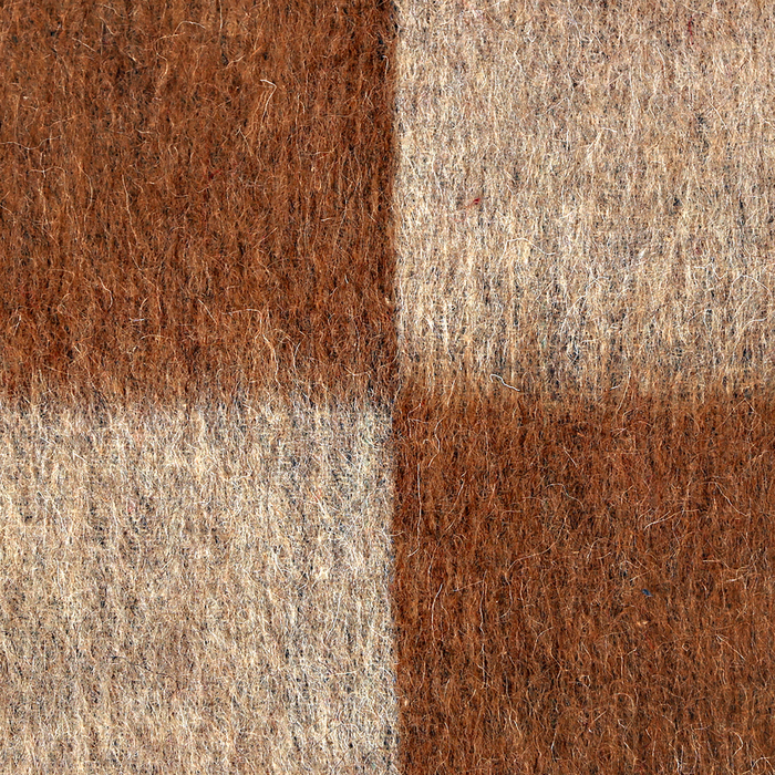 Одеяло полушерстяное, 500 г/м2, 140х205 клетка бежевый, 70% шерсть, 30% лавсан