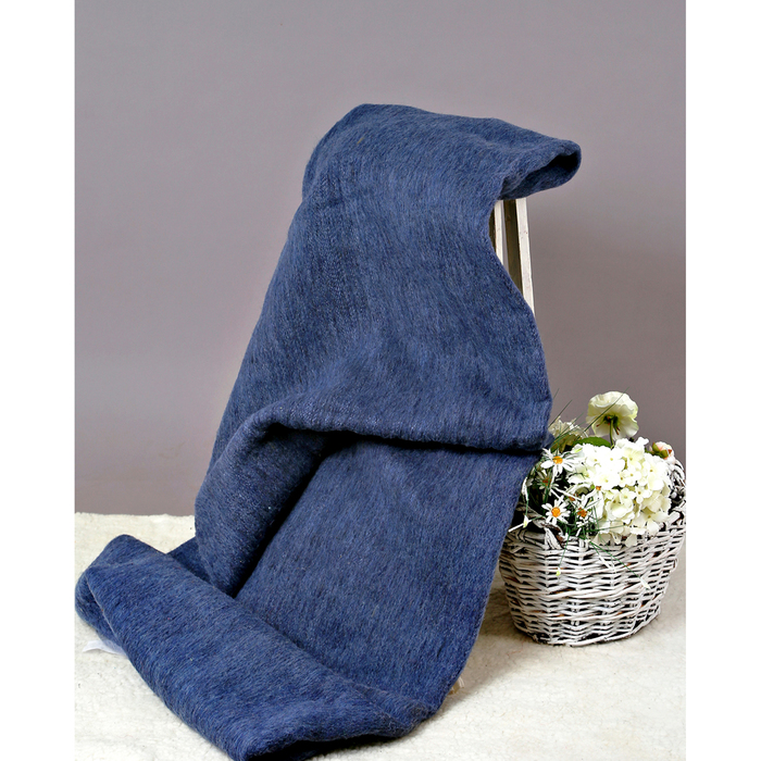 Одеяло полушерстяное, 500 г/м2, 140х205 гладкокрашенное синий, 70% шерсть, 30% лавсан