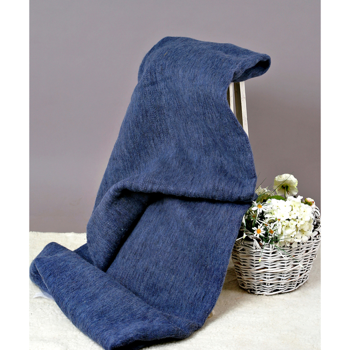 Одеяло полушерстяное, 320 г/м2, 140х205 гладкокрашенное синий, 70% шерсть, 30% лавсан