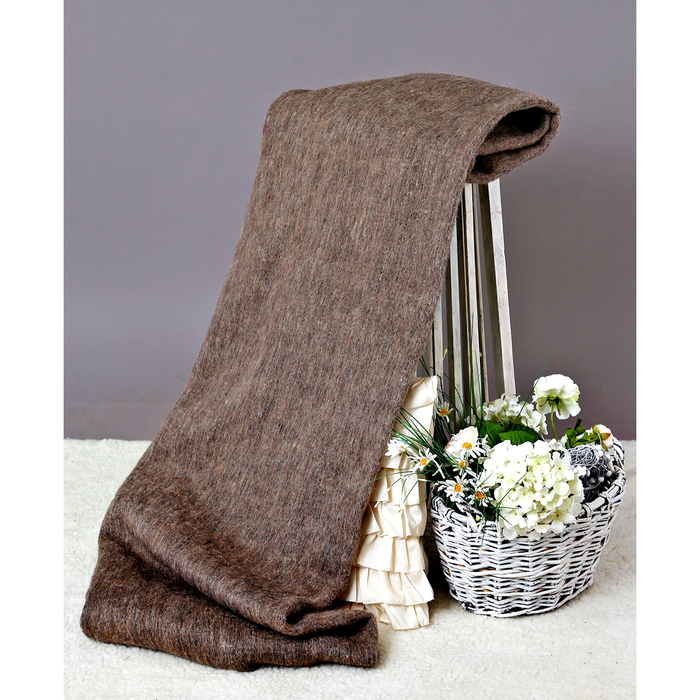 Одеяло полушерстяное Эконом, 380 г/м2, 140х205 гладкокрашенное серый, 70% шерсть, 30% лавсан 36386