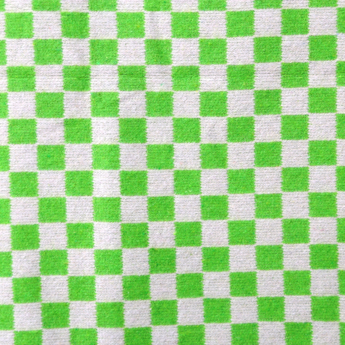 Одеяло байковое, 420 г/м2, 140х205 клетка салатовый, 80% хлопок, 20% лавсан