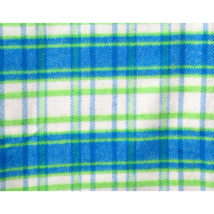 Одеяло байковое, 420 г/м2, 140х205 клетка Шотландка, 80% хлопок, 20% лавсан