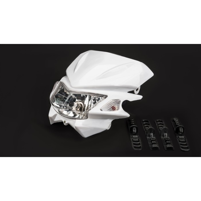 Фара с обтекателем, белая