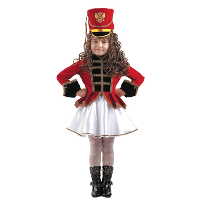 Карнавальный костюм "Мажоретка ", бархат, р-р 34, рост 128 см