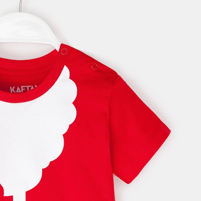 Футболка детская KAFTAN "Санта", рост 98-104 см (30), 3-4 года, 100% хлопок