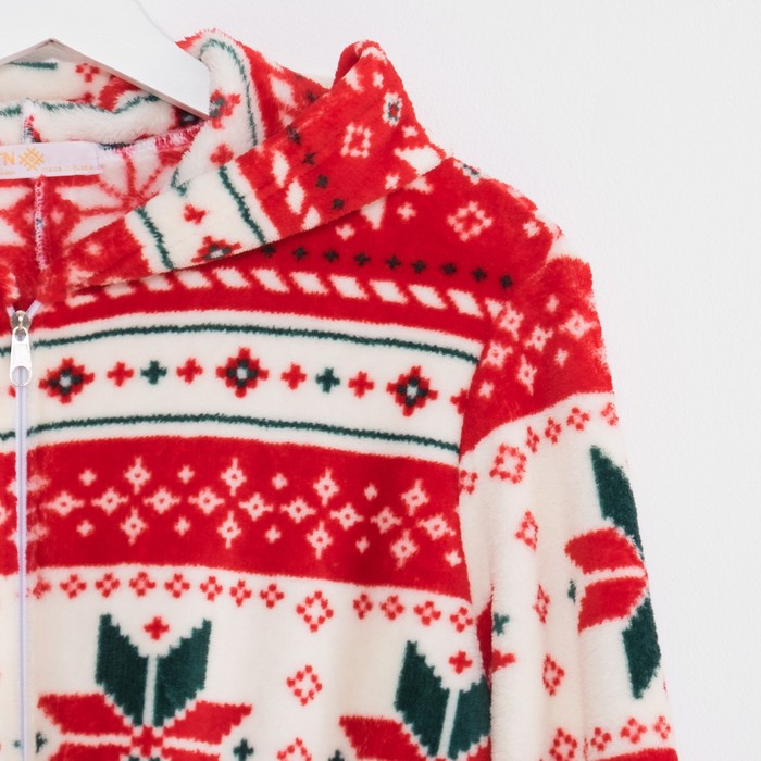 Комбинезон женский KAFTAN "Орнамент" бордо, р-р 48-50, 100% п/э, велсофт